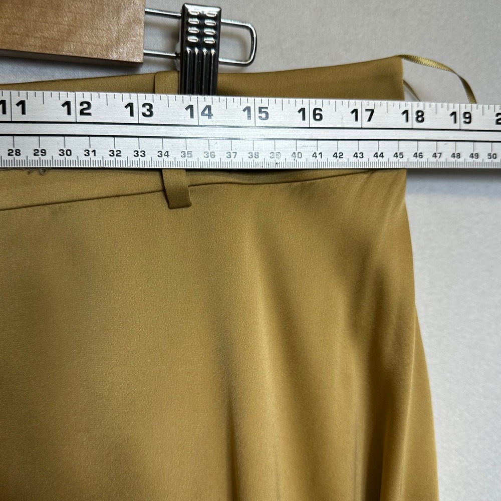 LILYSILK Silk Blend Culottes Sz 33 Gold asymmetrical Hem Wide Leg Palazzo Pants - Picture 8 of 14